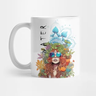 Hippie girl water element Mug